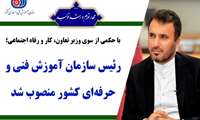 معاون وزیر و رئیس سازمان آموزش فنی و حرفه‌ای کشور منصوب شد